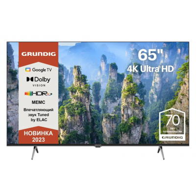 65" Телевизор GRUNDIG 65 GHU 7930, 4K Ultra HD, серебристый, СМАРТ ТВ, Google TV