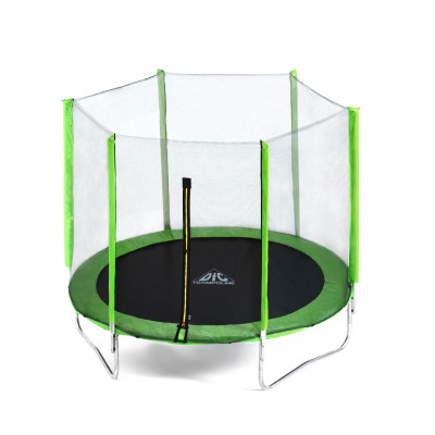 Батут DFC Trampoline Fitness 8ft наружн.сетка, св.зел. (244см)