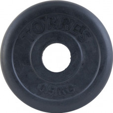 Диск обрезиненный "TORRES 0,5 кг" арт.PL506105, d.31мм, металл в резиновой оболочке, черный