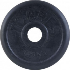 Диск обрезиненный "TORRES 1,25 кг" арт.PL50621, d.31мм, металл в резиновой оболочке, черный