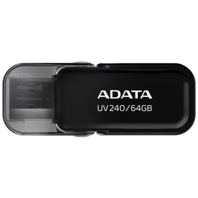 Флешка USB A-Data UV240 64ГБ, USB2.0, черный [auv240-64g-rbk]
