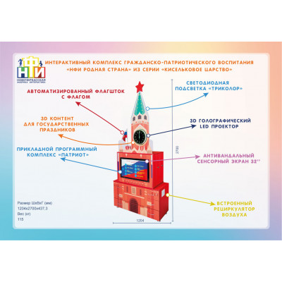 Интерактивный комплекс гражданско-патриотического воспитания «НФИ Родная страна» из серии «Кисельковое царство»