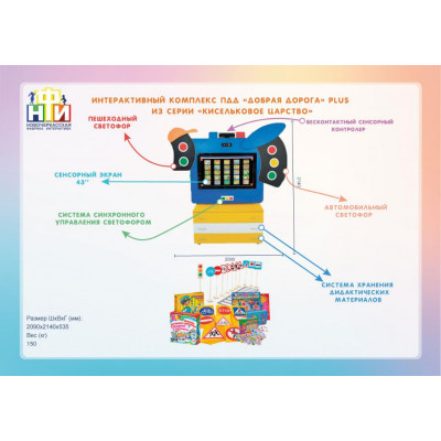 Интерактивный комплекс ПДД «Добрая дорога» Plus из серии «Кисельковое царство»