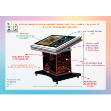 Интерактивный мультимедийный поворотный стол «Laser NFI museum» 32" из серии «Кисельковое царство»
