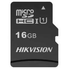 Карта памяти microSDHC UHS-I U1 Hikvision 16 ГБ, 92 МБ/с, Class 10, HS-TF-C1(STD)/16G/Adapter,  1 шт., переходник SD