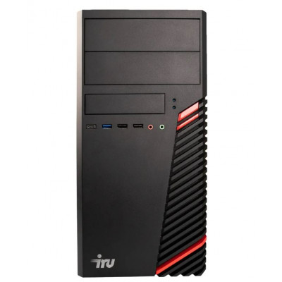 Компьютер iRU Home 310H6SM,  Intel Pentium G7400,  DDR4 8ГБ, 256ГБ(SSD),  Intel UHD Graphics 710,  Free DOS,  черный [1900970]