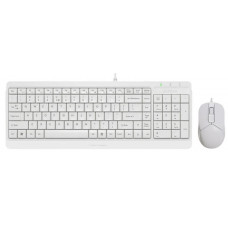 Комплект (клавиатура+мышь) A4TECH Fstyler F1512, USB, проводной, белый [f1512 white]