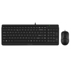 Комплект (клавиатура+мышь) A4TECH Fstyler F1512, USB, проводной, черный [f1512 black]