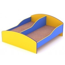 Кровать детская двухместная ЛДСП с бортиками 1232*1248*600 цветной ЛДСП