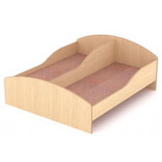 Кровать детская двухместная ЛДСП с бортиками 1232*1248*600 древесный цвет - бук, клен