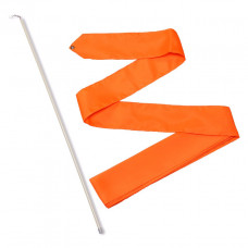 Лента гимнастическая с палочкой 50см, арт.СЕ4-OR, дл.4м, пластик, металл, полиэстер, оранжевый