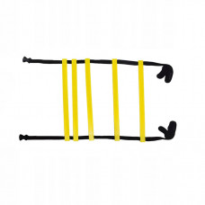 Лестница для тренировок, арт.ЛК-2, длина 2 м, шир. 51 см, перекладины (9 шт) из пластика, регулир.расстоян.между перекладинами,ленты из ПЭ, пластик., в сумке-чехле из нейлона, желто-черный