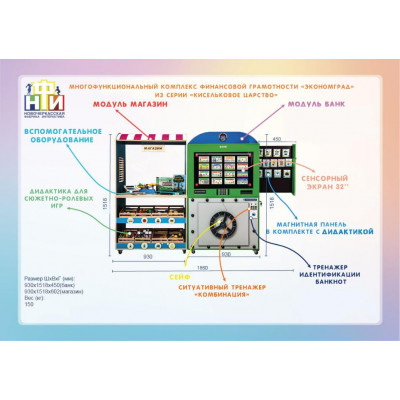 Многофункциональный обучающий комплекс финансовой грамотности «Экономград» kids из серии «Кисельковое царство»