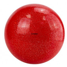 Мяч для художественной гимнастики "TORRES", арт.AGP-19-04, диам. 19 см, ПВХ, красный с блестками