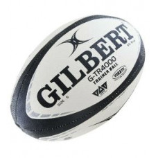 Мяч для регби трен. "GILBERT G-TR4000" арт.42097704, р.4, резина, ручная сшивка, бело-черно-серый