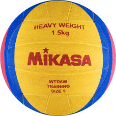 Мяч для водного поло трен. "MIKASA WTR6W" р.5, мужской, резина, (длина. окр. мяча 68-71 см), вес 1500 г, жел-син-роз