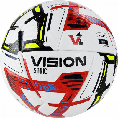 Мяч футб.проф. "Vision Sonic" арт.FV321065,р.5, 24 панели, мяч разработан специально для торговой марки TORRES, FIFA Basic,PU, 3 подкл.слоев, резиновая кам,термосшивка,бело-мультиколор
