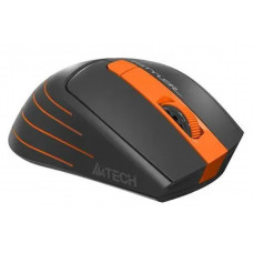Мышь A4TECH Fstyler FG30S, оптическая, беспроводная, USB, серый и оранжевый [fg30s orange]