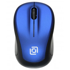 Мышь Oklick 665MW, оптическая, беспроводная, USB, черный и синий [1025132]
