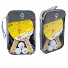 Набор для настол. тенниса TORRES Control 9 арт.TT0011, две ракетки и 3 мяча, для начинающих, накладки 1,8 мм, основания 6 мм, конические ручки, упакованы в сумку-чехол