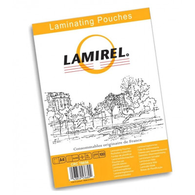 Пленка для ламинирования Fellowes Lamirel,  75мкм,  216х303 мм,  100шт.,  глянцевая,  A4