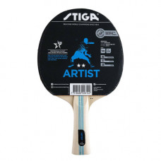 Ракетка для настол. тенниса Stiga Artist WRB ACS, арт.1212-6218-01, для начинающих, одобренная ITTF накладка с губкой толщиной 2 мм, пятислойное основание Stiga, коническая ручка