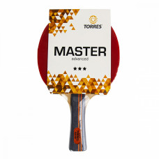 Ракетка для настол. тенниса TORRES Master 3*, арт. TT21007, для тренировок, одобренная ITTF накладка DF 815 с губкой толщиной 2,0 мм, пятислойное основание TORRES Master, коническая ручка