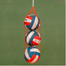 Сетка на 15-17 мячей, арт.FS-№15, нить 2 мм полипропилен, ячейка 10см, застежка-фиксатор пластик., различные цвета