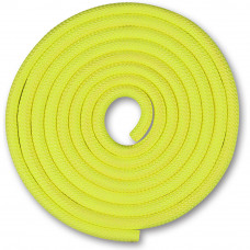 Скакалка гимнастическая "INDIGO", арт.SM-121-LM, утяжеленная, 150г, длина 2,5м, без ручек, шнур, лимонный
