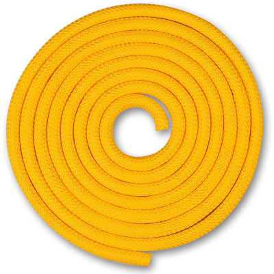 Скакалка гимнастическая "INDIGO", арт.SM-121-YL, утяжеленная, 150г, длина 2,5м, без ручек, шнур, желтый