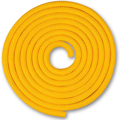 Скакалка гимнастическая "INDIGO", арт.SM-123-YL, утяжеленная, 180г, длина 3м, без ручек, шнур, желтый