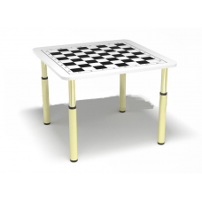 Стол шахматный регулируемый 0-3 г.р. 600*600 ЛДСП толщиной 16 мм, противоударная кромка ПВХ 2 мм. Рисунок УФ-печать