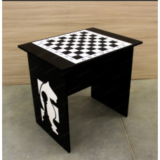 Стол шахматный с рисунком с двух сторон 800*600*750 ЛДСП толщиной 16 мм, противоударная кромка ПВХ 2 мм. Рисунок УФ-печать