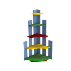 Стойка угловая "Фонтан" 580х580х1400 ЛДСП толщиной 16 мм, противоударная кромка ПВХ 2 и 0,4 мм., цвет на выбор
