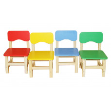Стул массив/сиденье и спинка краска Н 180 массив сосна, покрытие бесцветный лак, спинка, сиденье - массив сосна покрытие - цветная эмаль, цвет на выбор