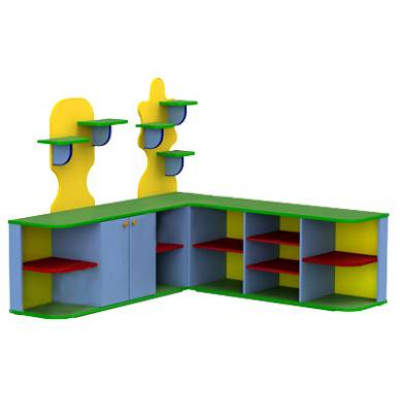 Уголок природы угловой М-61 1720/1720*440*1450  ЛДСП, толщина 16 мм, класса эмиссии Е1, торцы ЛДСП покрыты кромкой из ПВХ, толщиной 0,4 и кантом ПВХ 2 мм., цвет на выбор