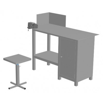 Верстак слесарный ВС-1 (тп) 1100*500*800 мм