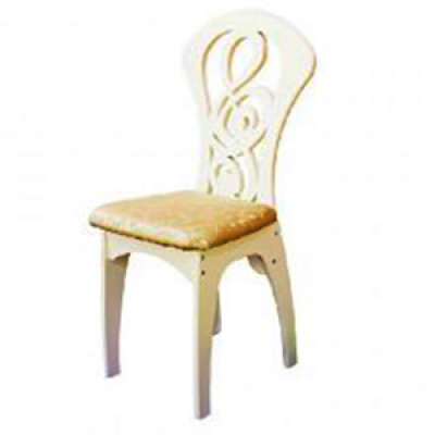 Взрослый стул Скрипичный ключ мягкий цветной Н 460 березовый мультиплекс 15 мм, цветная эмаль, поролон, ткань или винилискожа, цвет на выбор