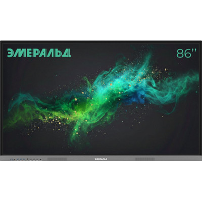 Интерактивная панель 86" ЭМЕРАЛЬД EML861 (IR, 350 нит, 4K, RAM 8Гб, ROM 128Гб, Android 14.0)