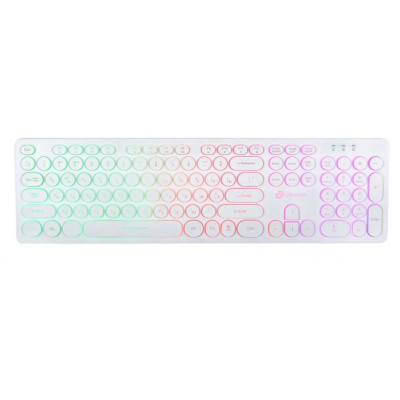 Клавиатура Oklick 420MRL USB белый