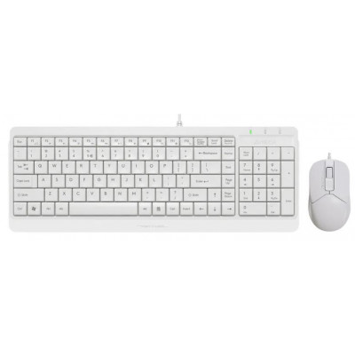 Комплект клавиатура мышь A4TECH Fstyler F1512 USB проводной белый