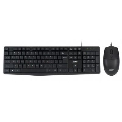 Комплект клавиатура мышь Acer OMW141 USB проводной черный
