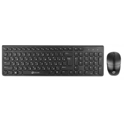 Комплект клавиатура мышь Oklick 220M USB беспроводной черный