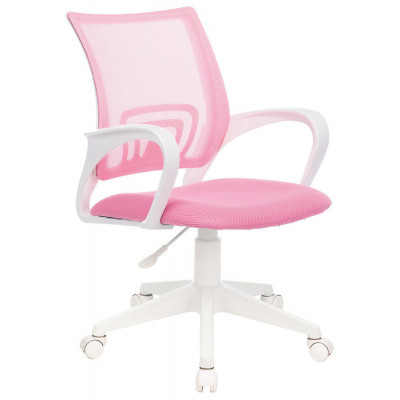 Кресло Бюрократ CH-W695NLT на колесиках сетка ткань розовый