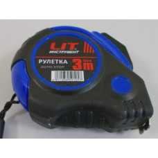 Рулетка LIT 3м*16мм, автостоп, обрезинин. корпус
